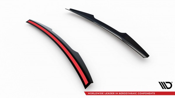 Spoiler CAP für Ford Fiesta Standard / ST / ST-Line Mk8 (Für FO-FI-8-FH1FP) schwarz Hochglanz