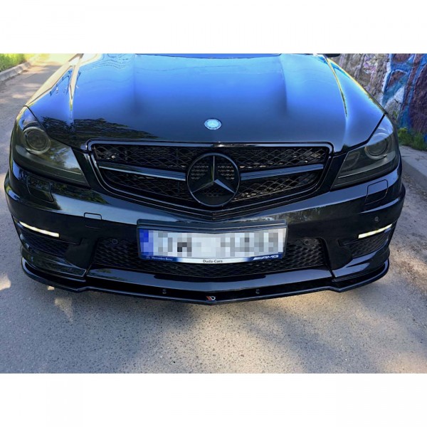 Front Ansatz für Mercedes-Benz C63 AMG Limousine / Kombi W204 Facelift / S204 Facelift schwarz Hochg