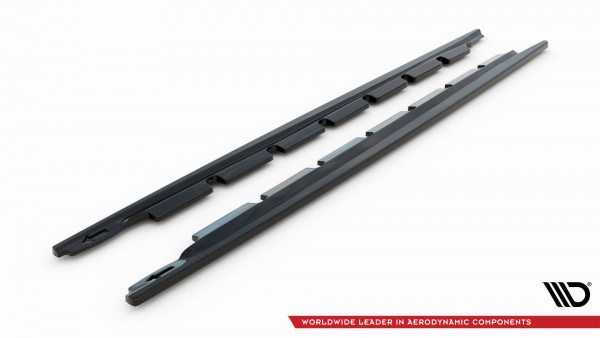 Seitenschweller Ansatz für Toyota Yaris Mk3 Facelift schwarz Hochglanz