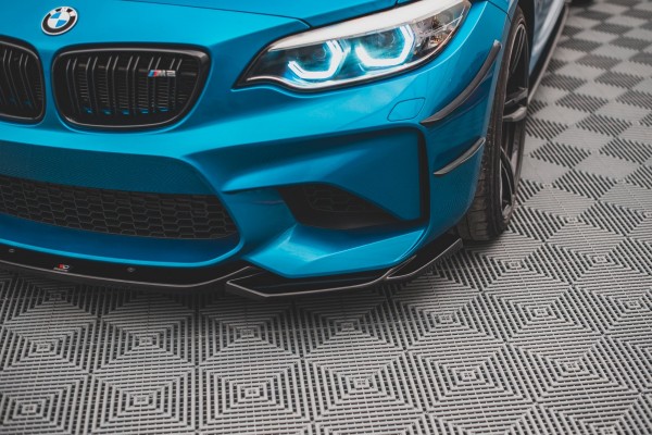 Front Ansatz V.3 für BMW M2 F87 schwarz Hochglanz