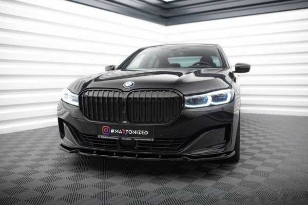 Front Ansatz V.1 für BMW 7 G11 Facelift schwarz Hochglanz