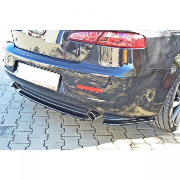 Mittlerer Diffusor Heck Ansatz passend für ALFA ROMEO 159 im DTM LOOK schwarz Hochglanz