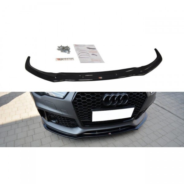 Front Ansatz V.1 für Audi RS7 Facelift schwarz Hochglanz
