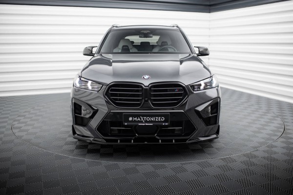 Front Ansatz V.2 für BMW X5 M F95 Facelift schwarz Hochglanz