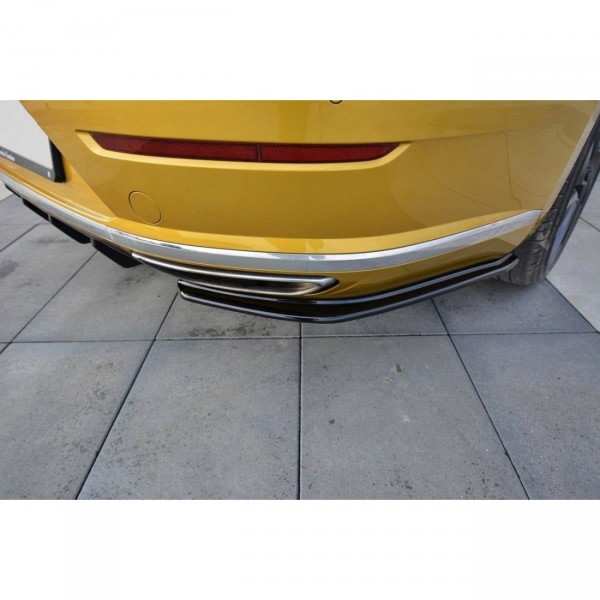 Heck Ansatz Flaps Diffusor für Volkswagen Arteon R-Line schwarz Hochglanz