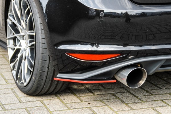 Heckansatz, Flaps links rechts, gefrässt, aus ABS (nur GTI) hochglanz schwarz VW Golf 7 GTI + GTD Ty