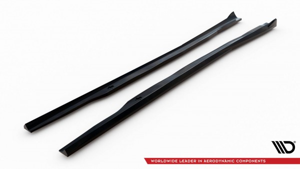Seitenschweller Ansatz für Mercedes-Benz CLA C117 Facelift schwarz Hochglanz