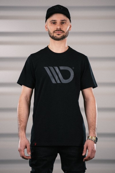 Black T-shirt mit gray logo