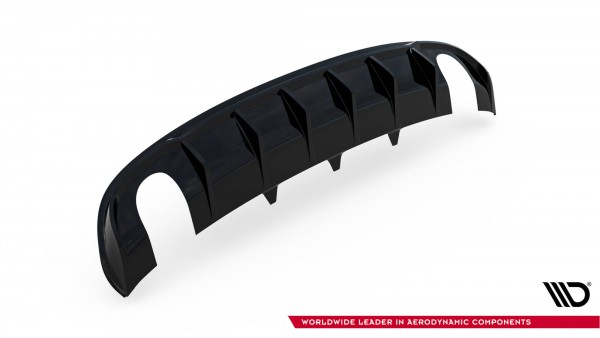 Diffusor Heck Ansatz für Audi A4 S-Line Limousine / Avant B8 (Version mit Einzel-Auspuffendrohren be