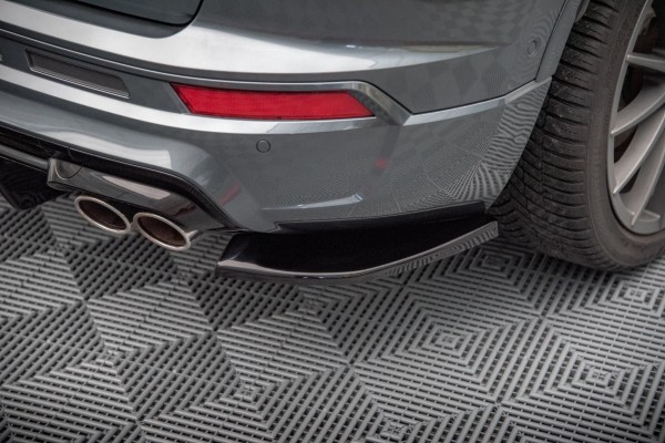 Heck Ansatz Flaps Diffusor für Cupra Ateca schwarz Hochglanz
