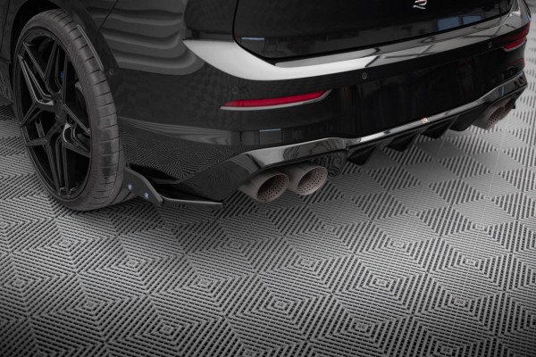 Heck Ansatz Flaps Diffusor V.5 +Flaps für Volkswagen Golf R Mk8