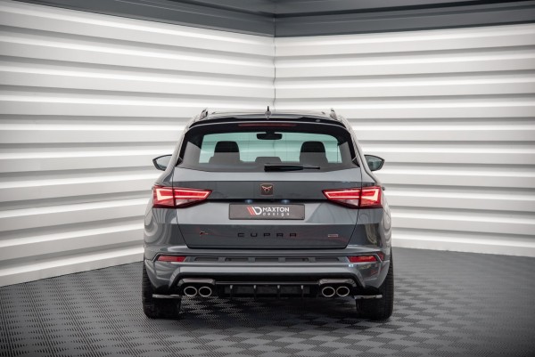 Heck Ansatz Flaps Diffusor für Cupra Ateca schwarz Hochglanz