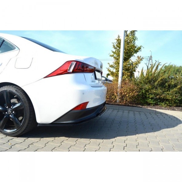 Mittlerer Diffusor Heck Ansatz passend für Lexus IS Mk3 H schwarz Hochglanz