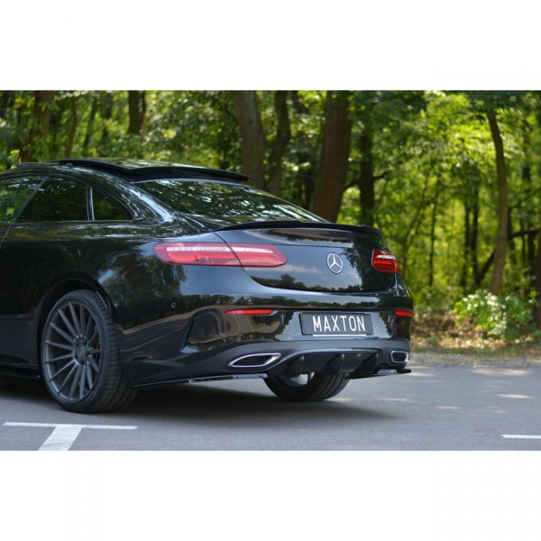 Heck Ansatz Flaps Diffusor passend für Mercedes E-KLASSE W213 COUPE AMG-LINE schwarz Hochglanz