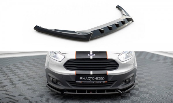 Front Ansatz für Ford Transit Courier Mk1 schwarz Hochglanz