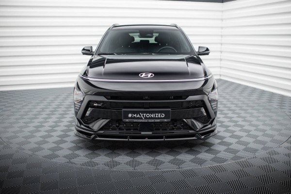 Front Ansatz für Hyundai Kona N-Line Mk2 schwarz Hochglanz