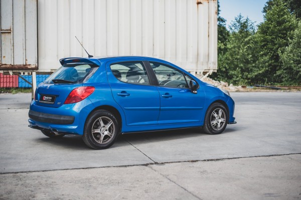 Seitenschweller Ansatz für Peugeot 207 Sport schwarz Hochglanz