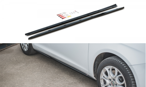 Seitenschweller Ansatz für V.2 für Alfa Romeo Giulietta schwarz Hochglanz