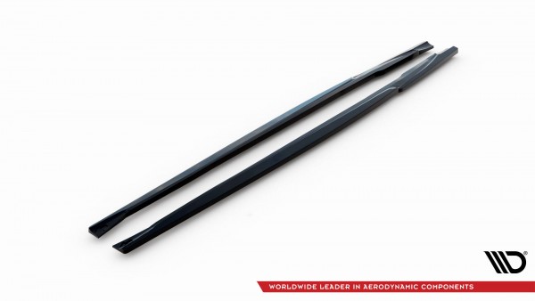 Seitenschweller Ansatz für Audi TT S 8S Facelift schwarz Hochglanz