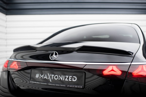 Spoiler CAP für 3D Mercedes-Benz E Limousine AMG-Line W214 schwarz Hochglanz