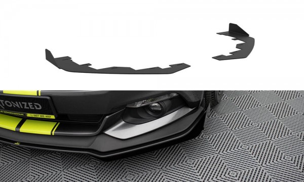 Front Flaps für Ford Mustang GT Mk6 schwarz Hochglanz