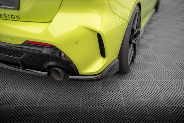 Heck Ansatz Flaps Diffusor V.1 für2 BMW 1er M-Paket / M135i F40 schwarz Hochglanz