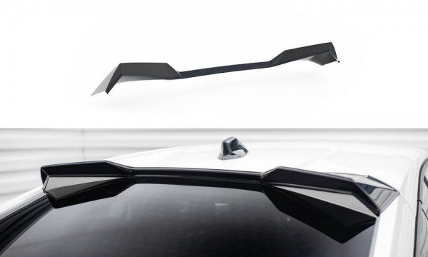 Höher Spoiler CAP für 3D Peugeot 408 Mk1 schwarz Hochglanz