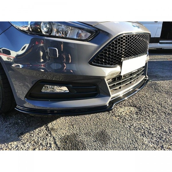 Front Ansatz V.3 für Ford Focus ST Mk3 FL schwarz Hochglanz