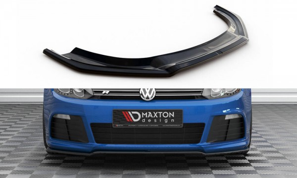 Front Ansatz V.2 für Volkswagen Golf R Mk6 schwarz Hochglanz