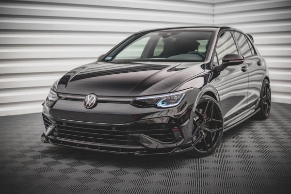Front Ansatz V.4 für Volkswagen Golf R Mk8 schwarz Hochglanz