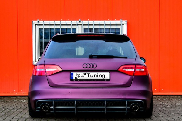 Gefräßter Heckansatz 3 tlg. in perfekter Race Track Optik mit Finnen, aus ABS