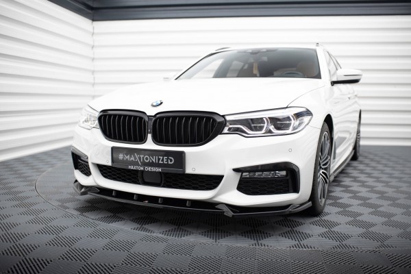 Front Ansatz V.4 für BMW 5er M-Paket G30 / G31 schwarz Hochglanz