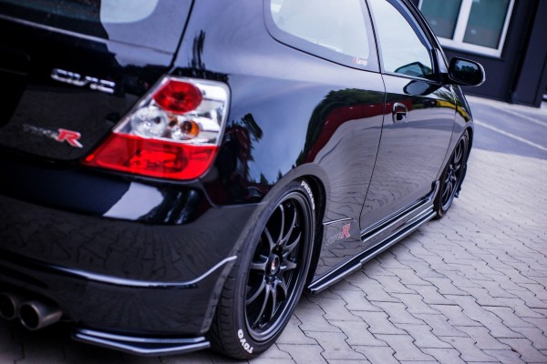 Seitenschweller Ansatz für HONDA CIVIC EP3 (MK7) TYPE-R/S FACELIFT schwarz Hochglanz
