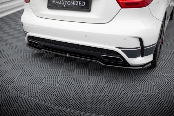Mittlerer Diffusor Heck Ansatz DTM Look für Mercedes-Benz A45 AMG W176 schwarz Hochglanz