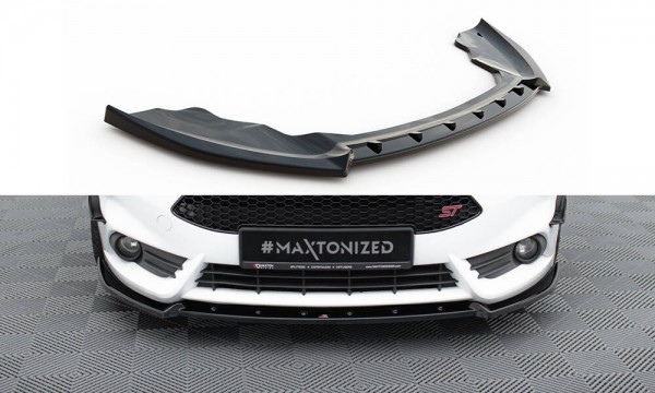 Front Ansatz V.4 für Ford Fiesta ST Mk7 Facelift schwarz Hochglanz
