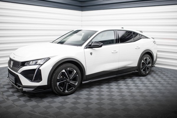 Seitenschweller Ansatz für Peugeot 408 Mk1 schwarz Hochglanz