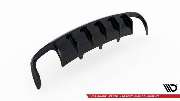 Diffusor Heck Ansatz für Audi A4 B8 Facelift (Version mit Doppelauspuff auf beiden Seiten)