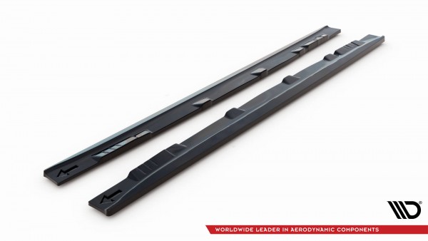 Seitenschweller Ansatz für Toyota Yaris T-Sport Mk1 Facelift schwarz Hochglanz