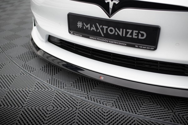 Front Ansatz V.2 für Tesla Model S Plaid Mk1 Facelift schwarz Hochglanz