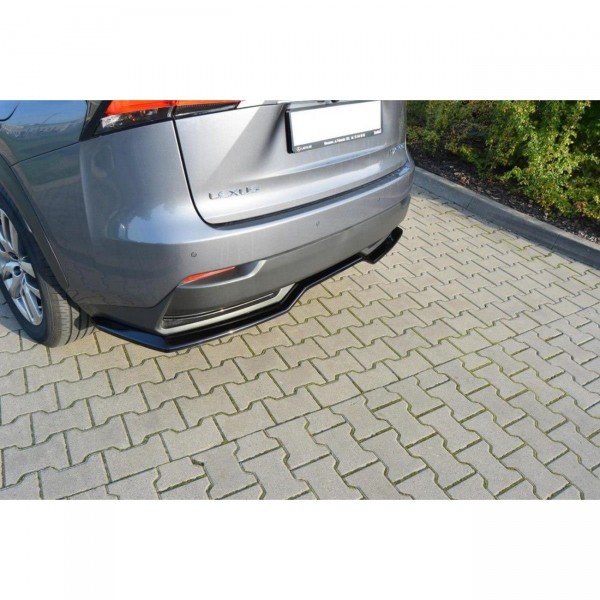 Mittlerer Diffusor Heck Ansatz für Lexus NX Mk1 H schwarz Hochglanz