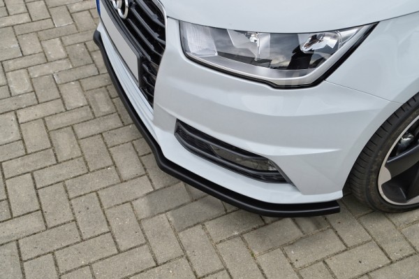 Cup Frontspoilerlippe aus ABS hochglanz schwarz Audi A1 (8X) + Sportback ab Bj.2014 3 + 5 türer, nur