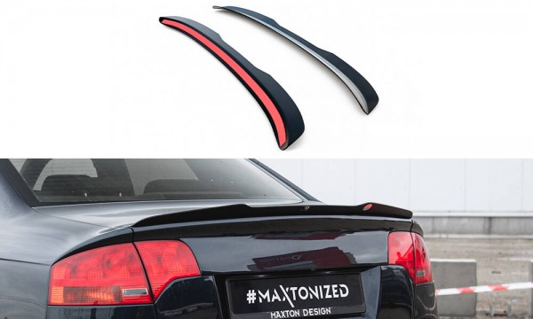 Spoiler CAP für Audi RS4 Limousine B7 schwarz Hochglanz