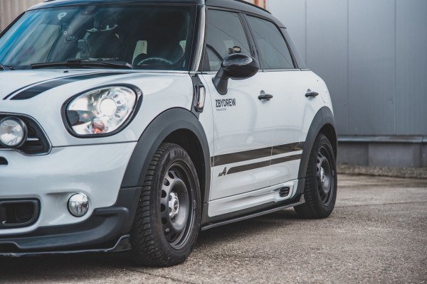 Seitenschweller Ansatz für Mini Countryman Mk1 JCW schwarz Hochglanz