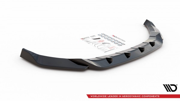 Front Ansatz V.1 für Volkswagen T-Roc Mk1 schwarz Hochglanz