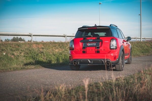 Heck Ansatz Flaps Diffusor für Mini Countryman Mk2 F60 JCW schwarz Hochglanz