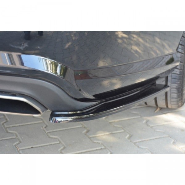 Heck Ansatz Flaps Diffusor für MERCEDES CLS C218 AMG LINE schwarz Hochglanz