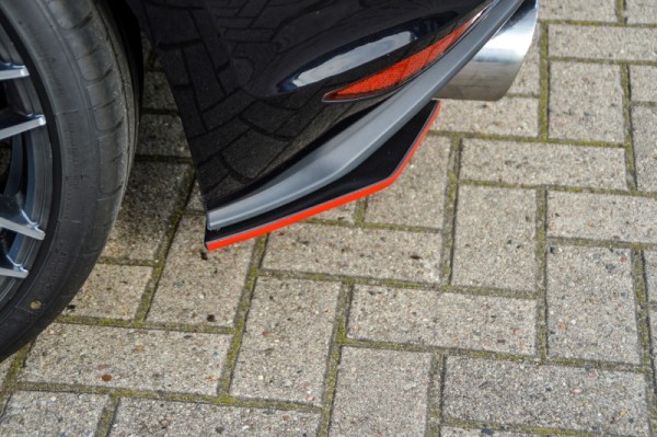 Heckansatz, Flaps links rechts, gefrässt, aus ABS (nur GTI) hochglanz schwarz VW Golf 7 GTI + GTD Ty