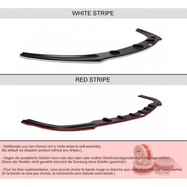 Front Ansatz V.1 für BMW 3er E91 M Paket FACELIFT schwarz Hochglanz