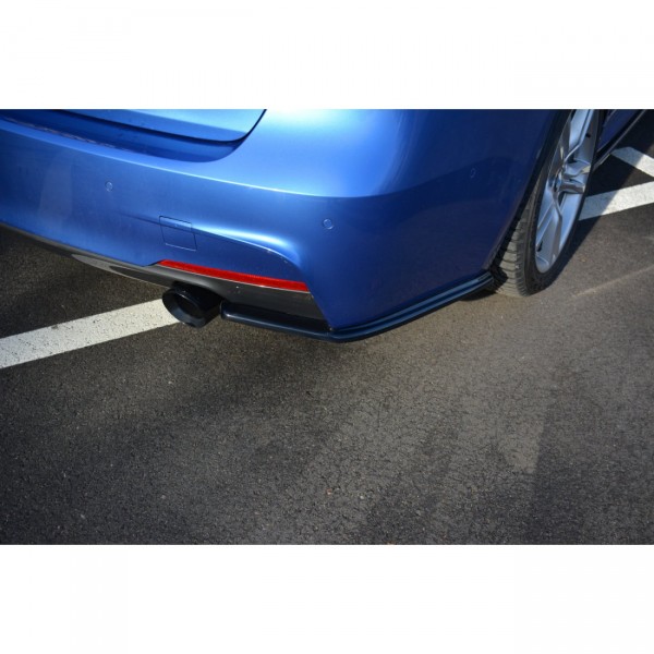 Heck Ansatz Flaps Diffusor für BMW 3er F30 PHASE-II SEDAN M-SPORT schwarz Hochglanz