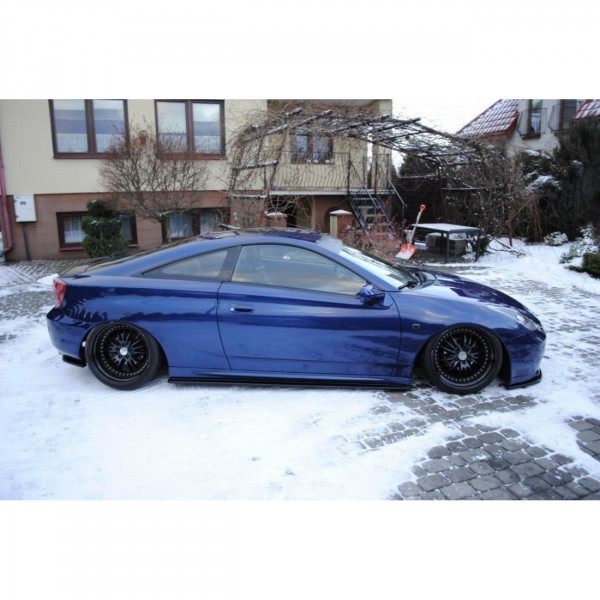 Seitenschweller Ansatz für TOYOTA CELICA T23 TS vor Facelift schwarz Hochglanz